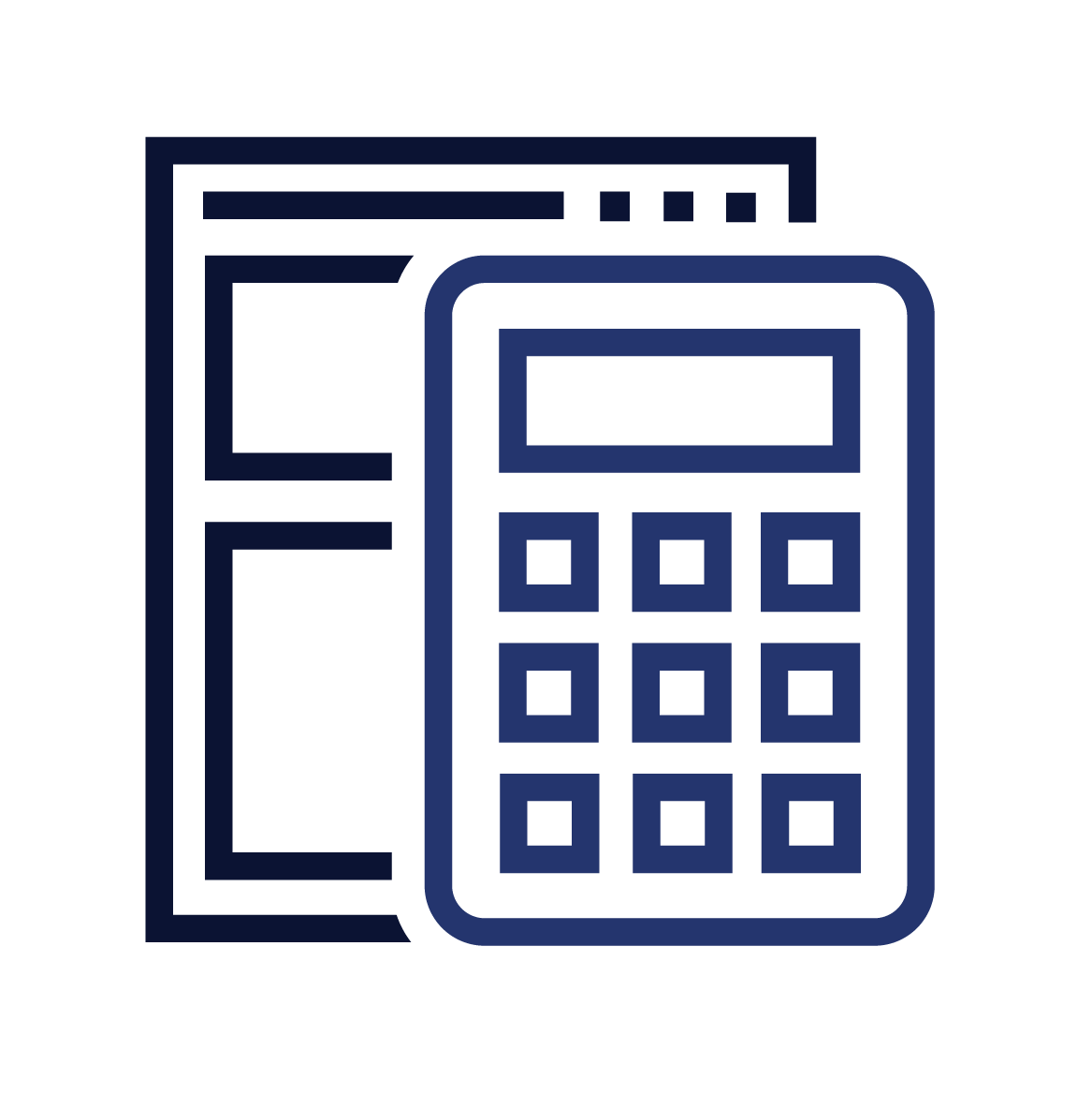 Paper and calculator icon